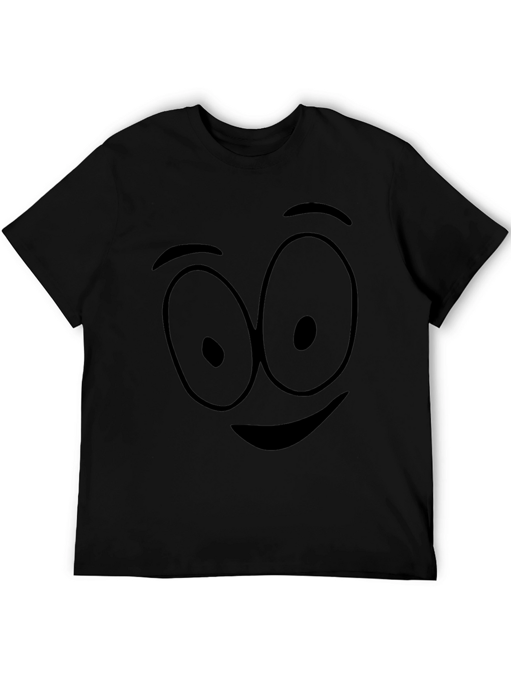 Cartoon Face Black T-Shirt