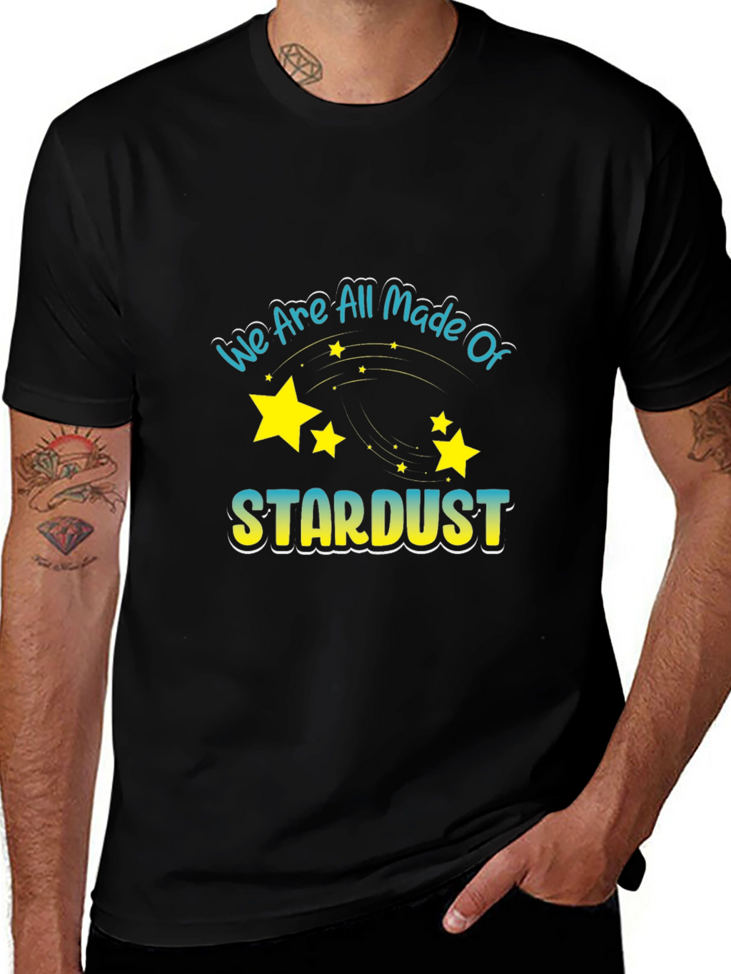 Stardust Graphic Black T-Shirt