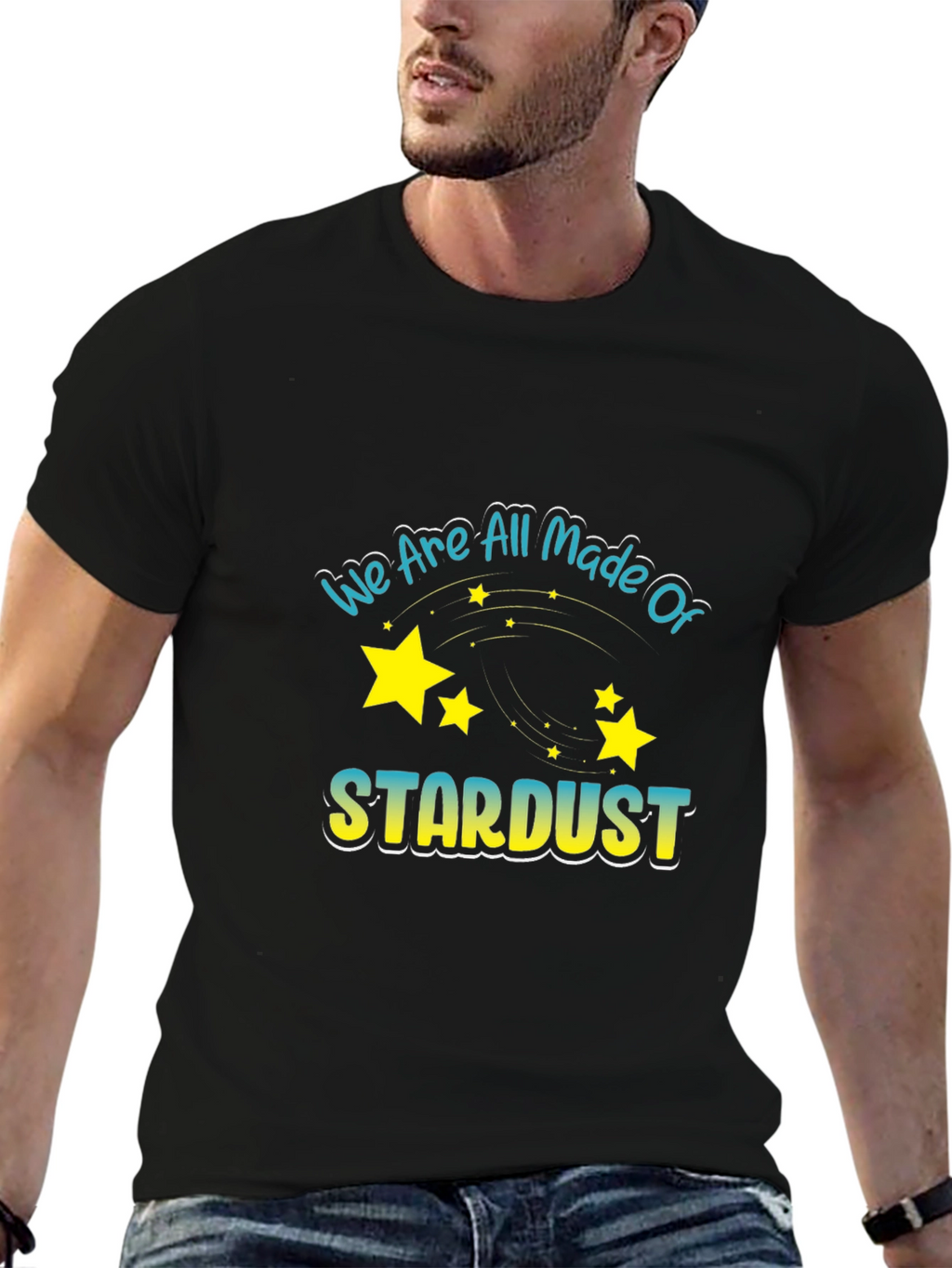 Stardust Graphic Black T-Shirt