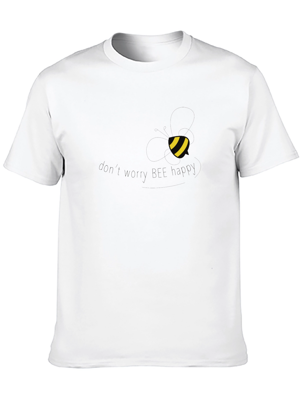 Modern Black Tee with Yellow Accent