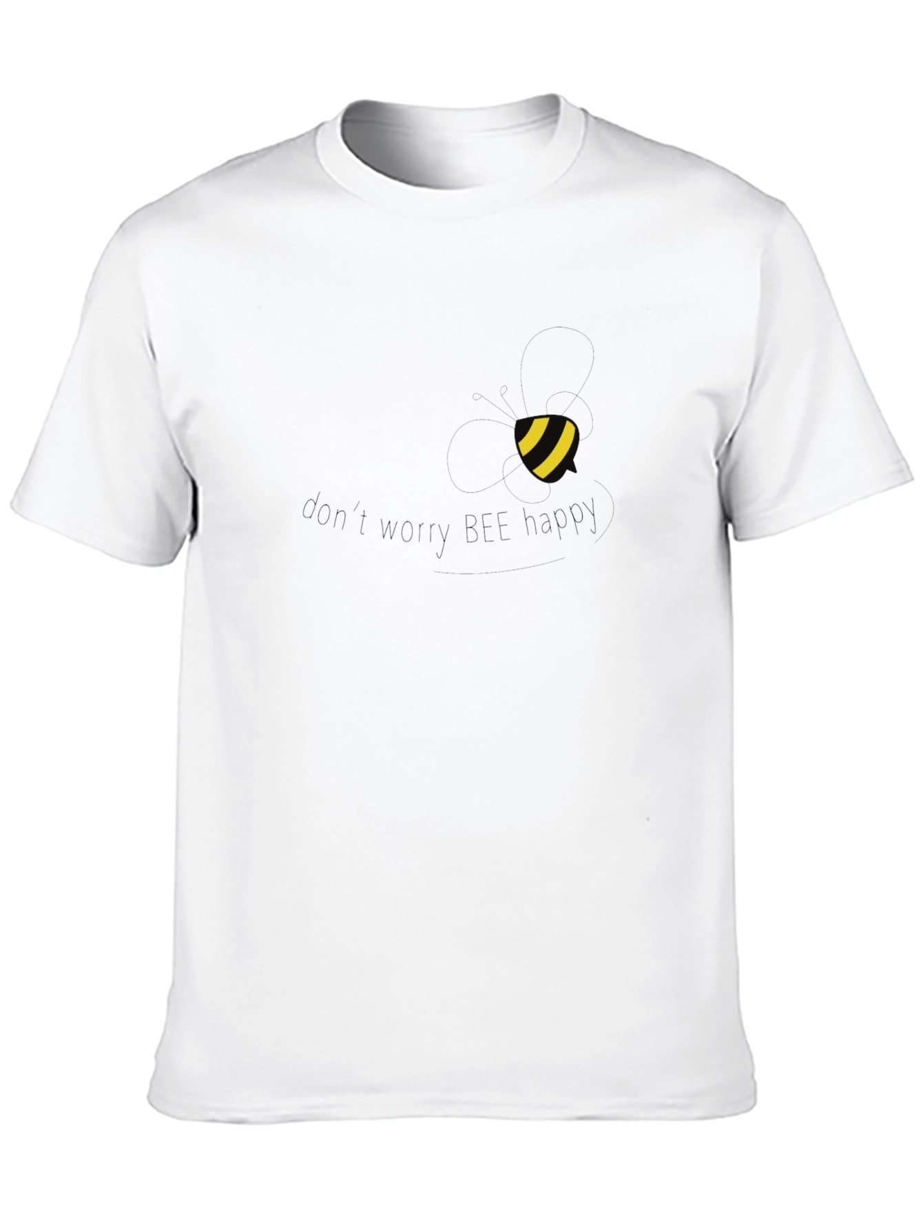 Modern Black Tee with Yellow Accent