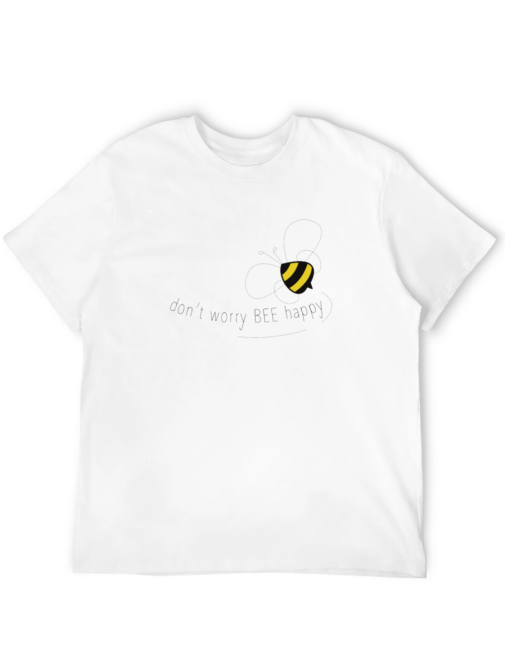 Modern Black Tee with Yellow Accent