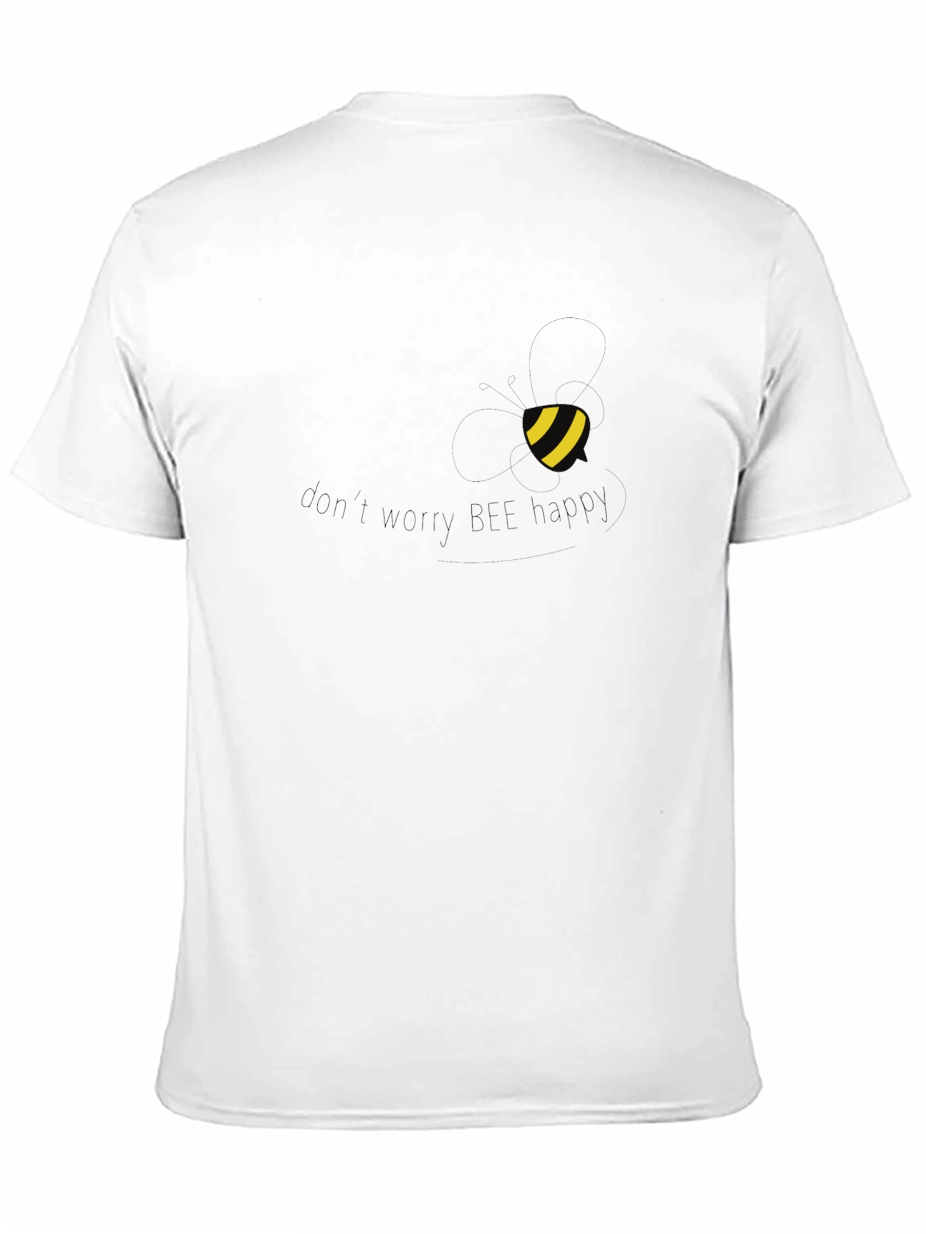 Modern Black Tee with Yellow Accent