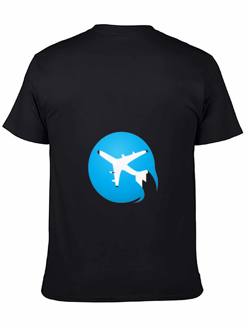 Airplane Logo Black T-Shirt