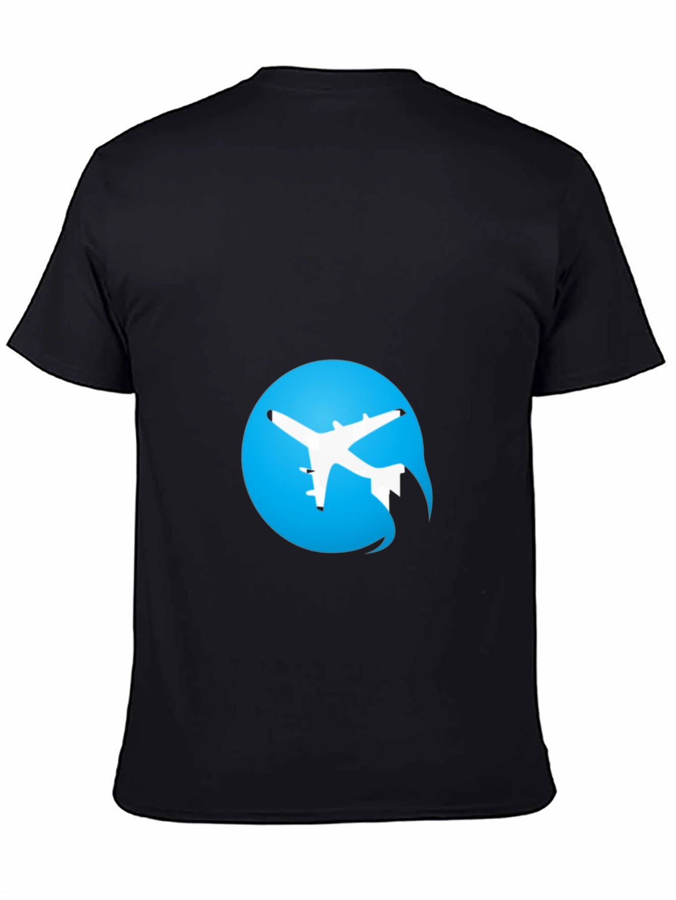 Airplane Logo Black T-Shirt