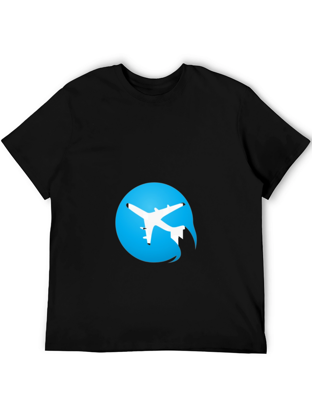 Airplane Logo Black T-Shirt