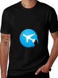 Airplane Logo Black T-Shirt