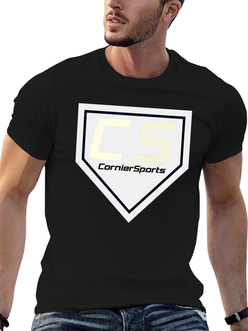 CornierSports Black Graphic T-Shirt