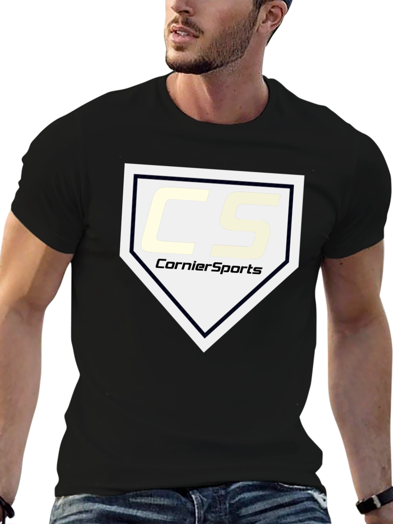 CornierSports Black Graphic T-Shirt