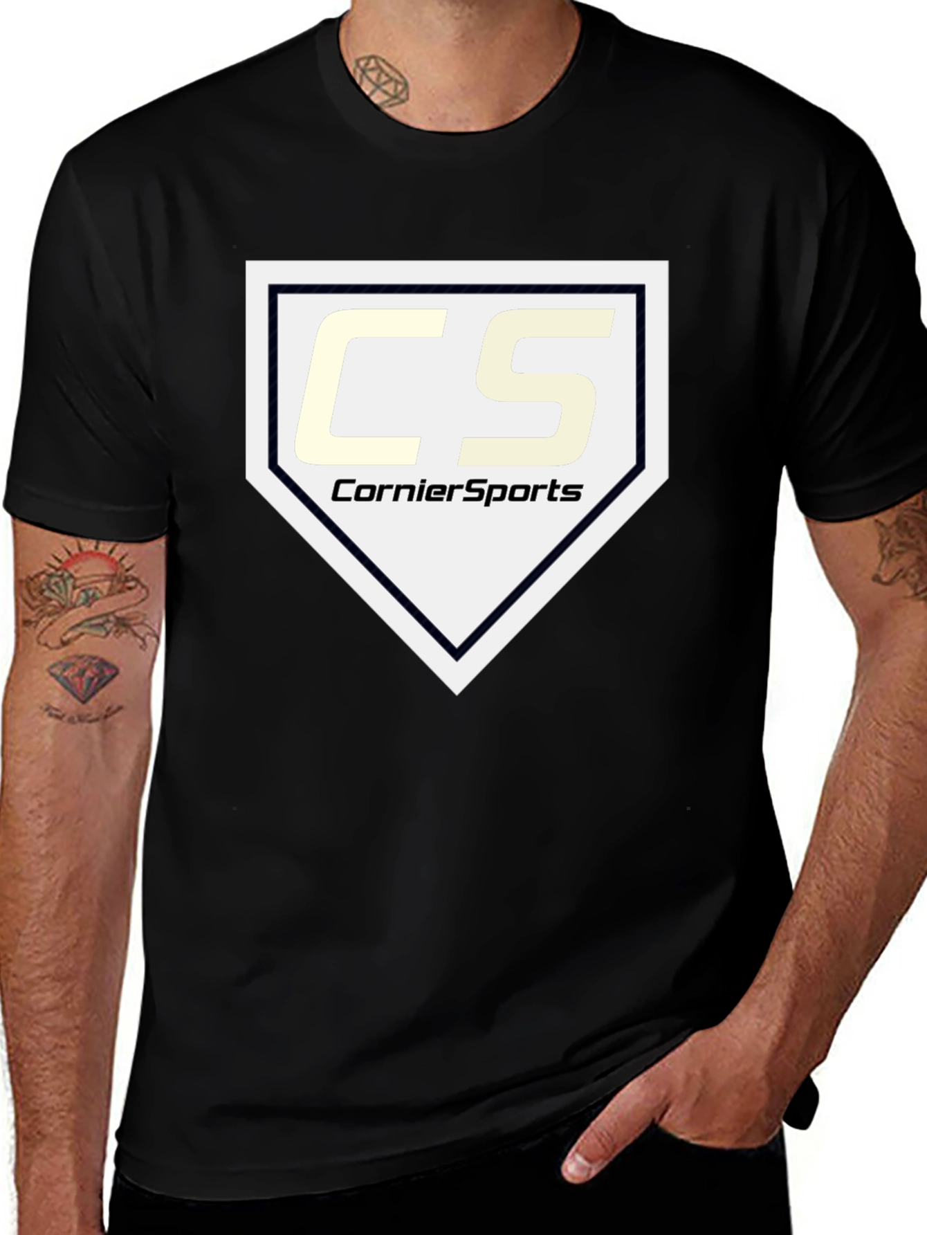 CornierSports Black Graphic T-Shirt
