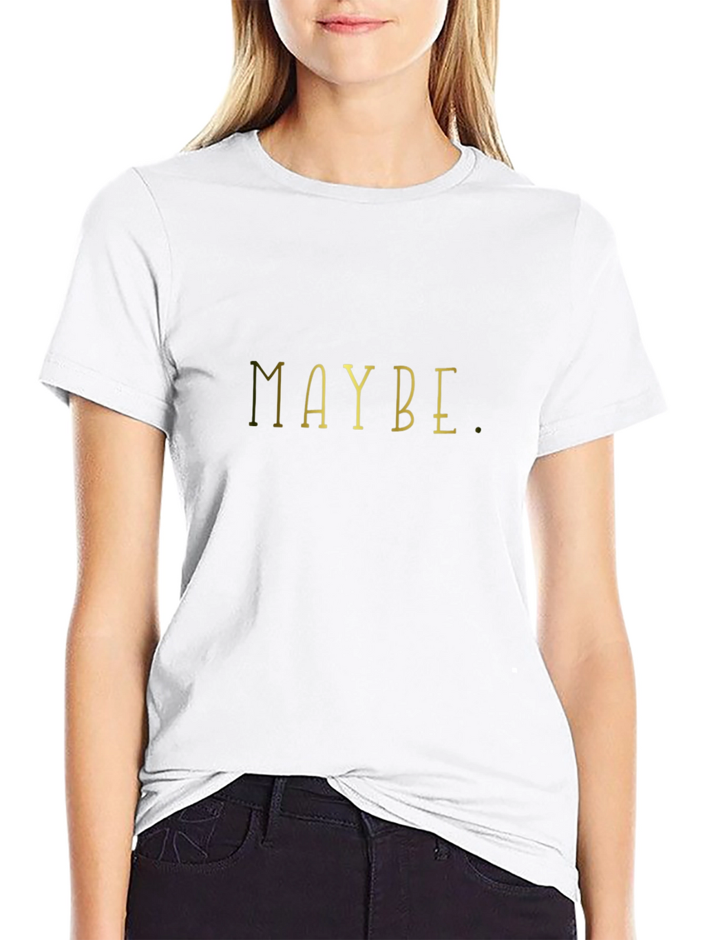 Maybe Graphic Tee - Unisex Black T-Shirt