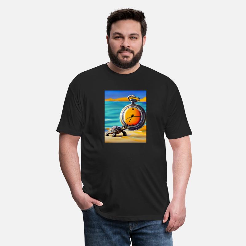 Pocket Watch and turtle In A Beach Setting