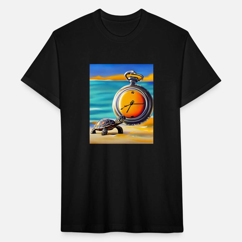 Pocket Watch and turtle In A Beach Setting