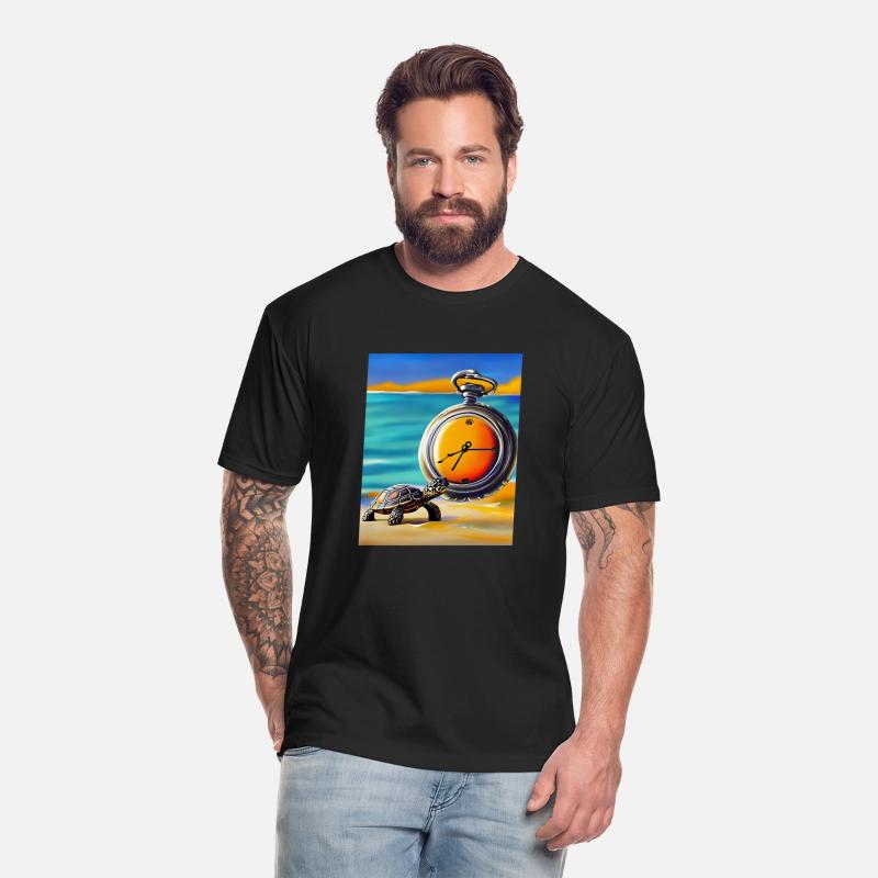 Pocket Watch and turtle In A Beach Setting