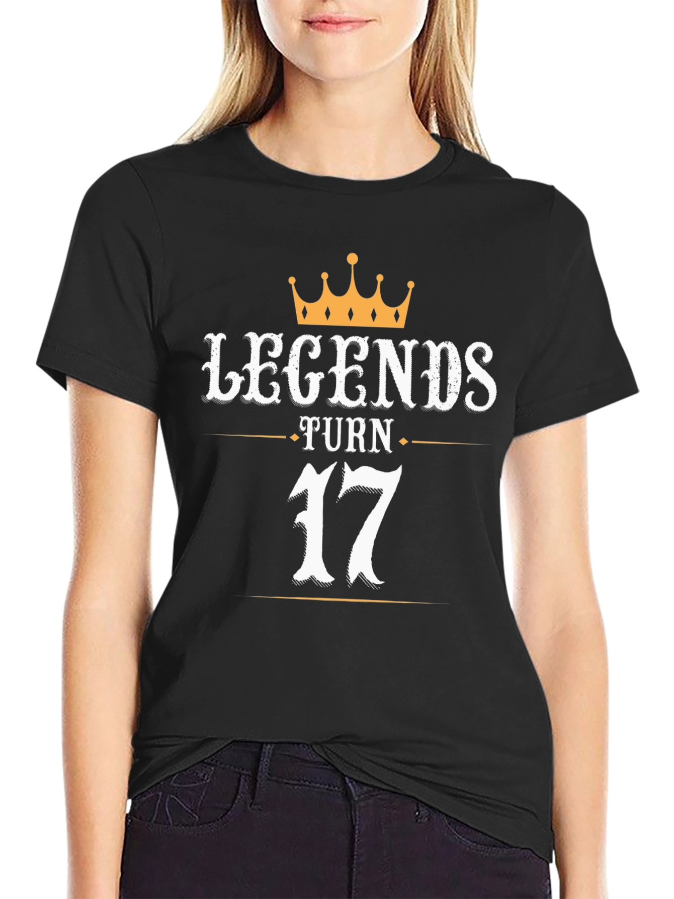 Legends Turn 17 Black Graphic T-Shirt
