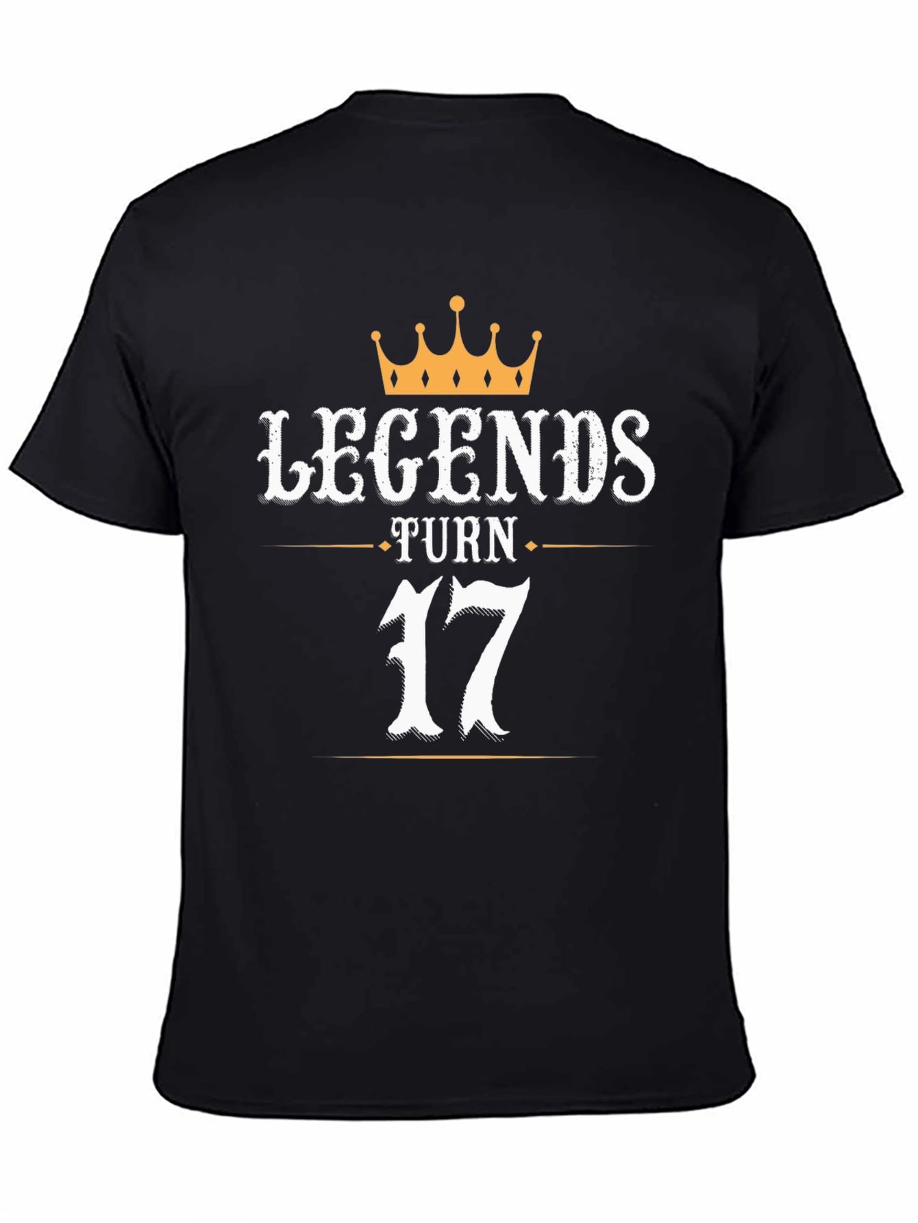 Legends Turn 17 Black Graphic T-Shirt