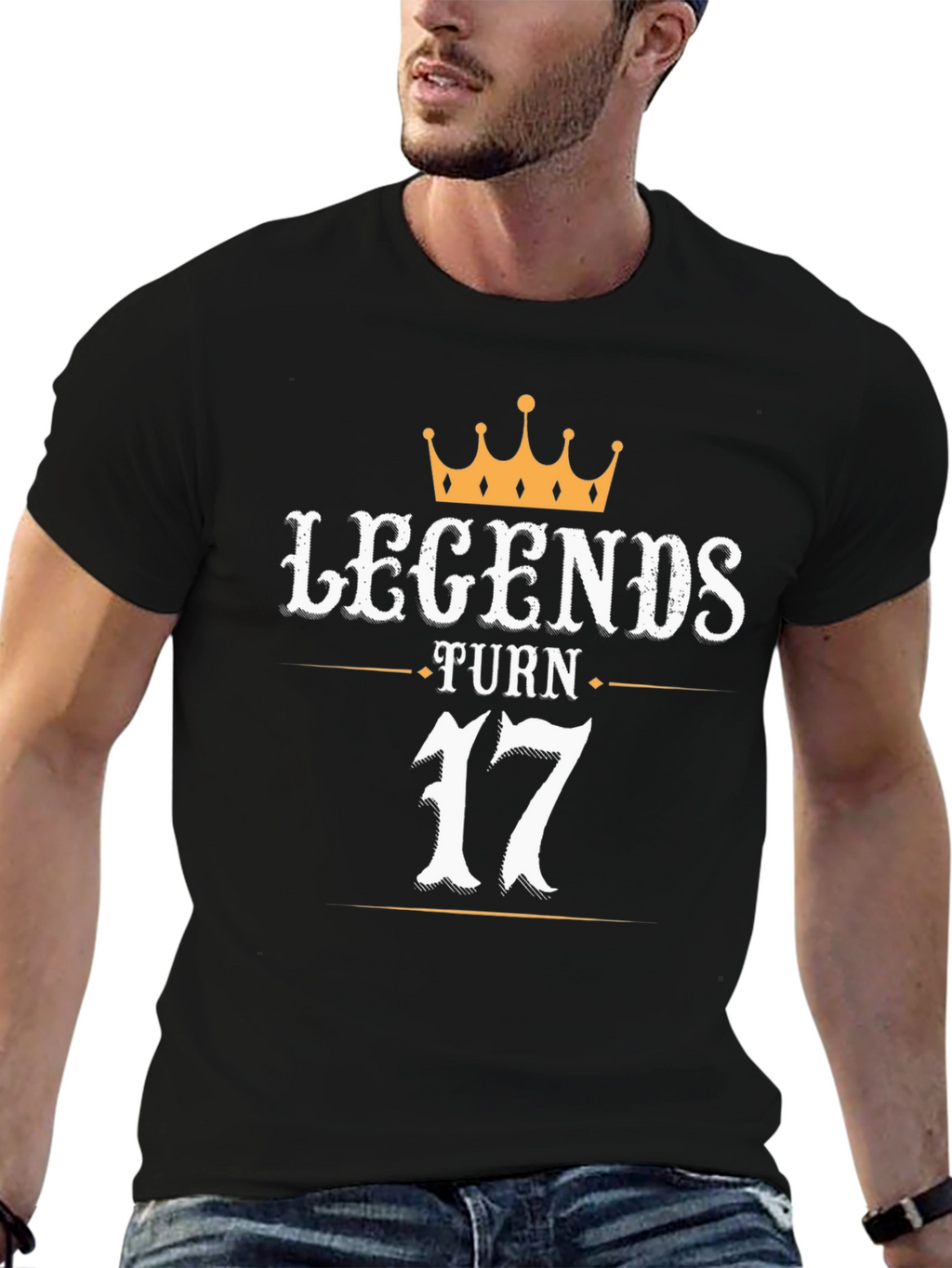 Legends Turn 17 Black Graphic T-Shirt