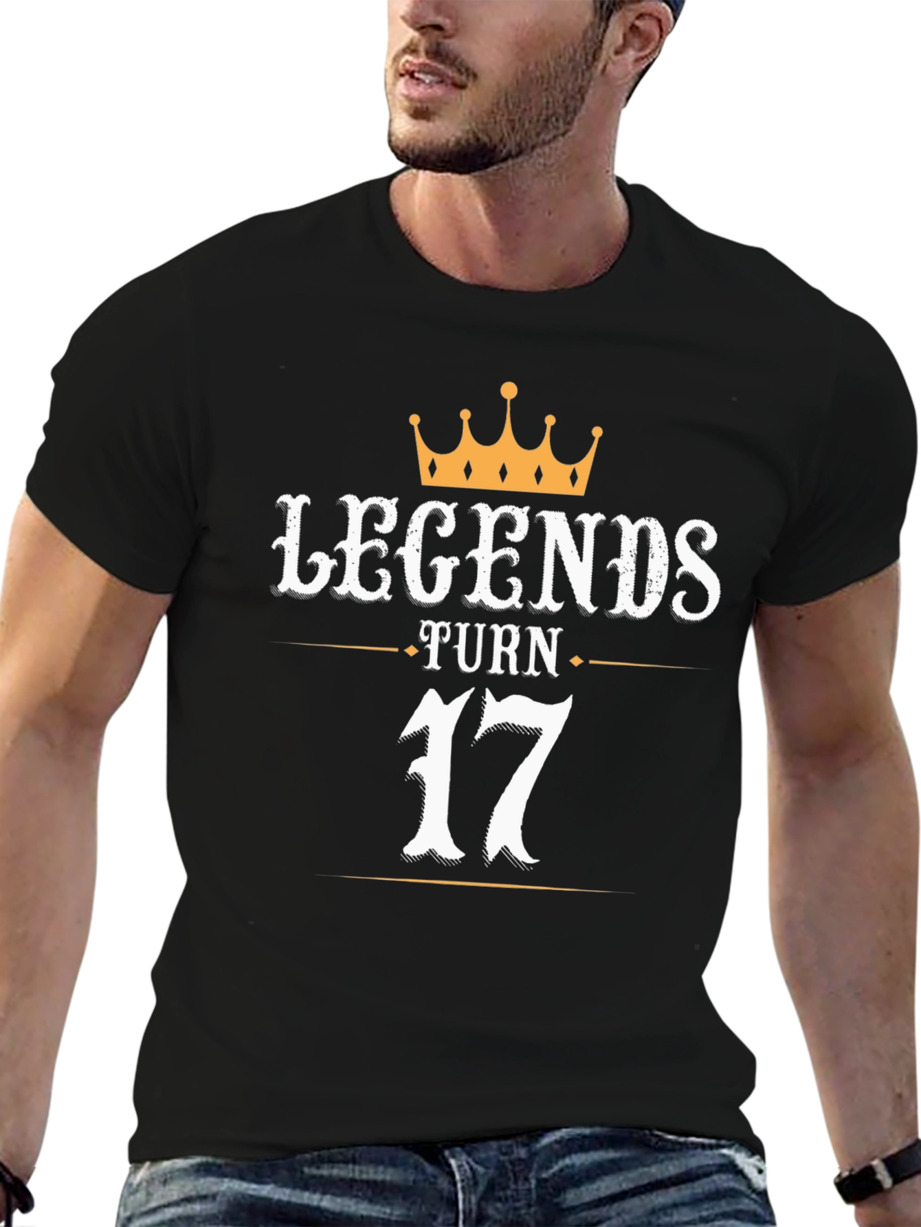 Legends Turn 17 Black Graphic T-Shirt