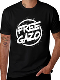 Free Gazo Black T-Shirt - Graphic Print Tee