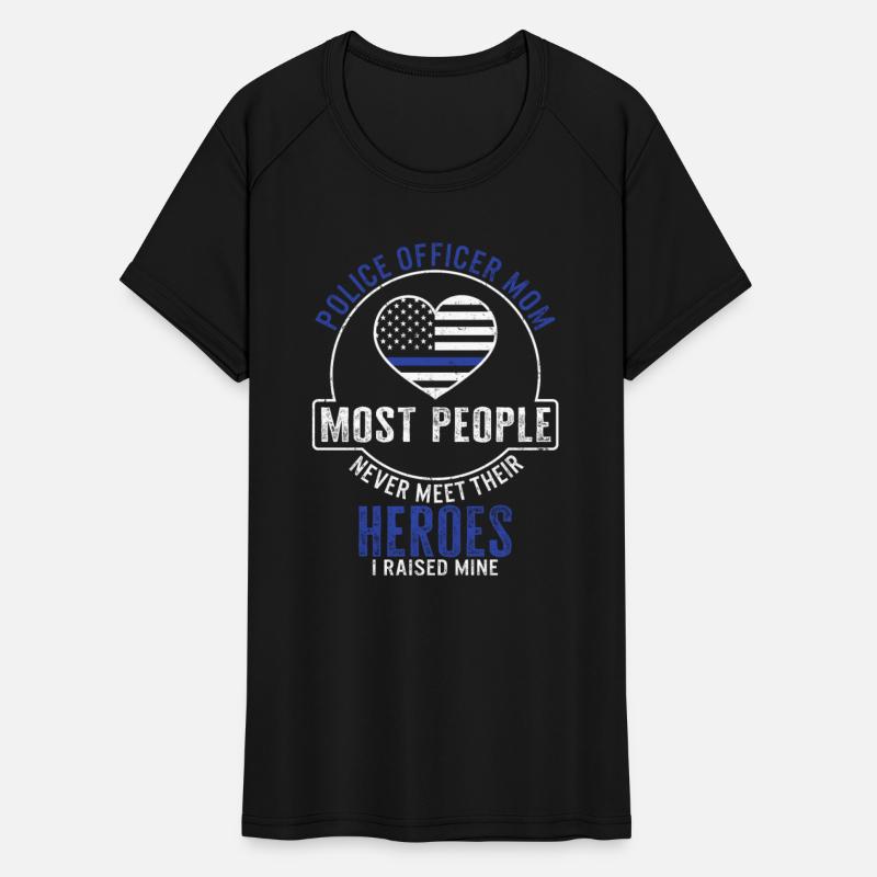 Police Shirt, Police Officer Mom Heart Thin Blue