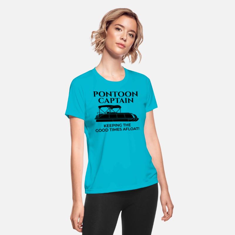 Pontoon Boat Captain Boating Cruise Fishing Funny