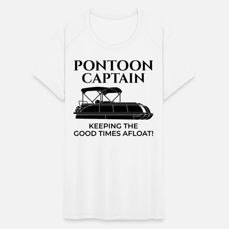 Pontoon Boat Captain Boating Cruise Fishing Funny