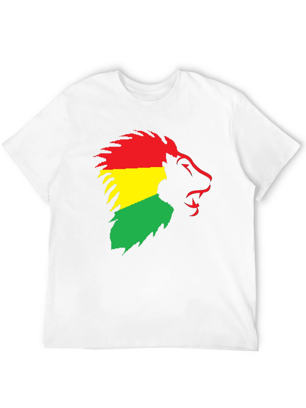 Rasta Lion Graphic Tee - Black Cotton T-Shirt