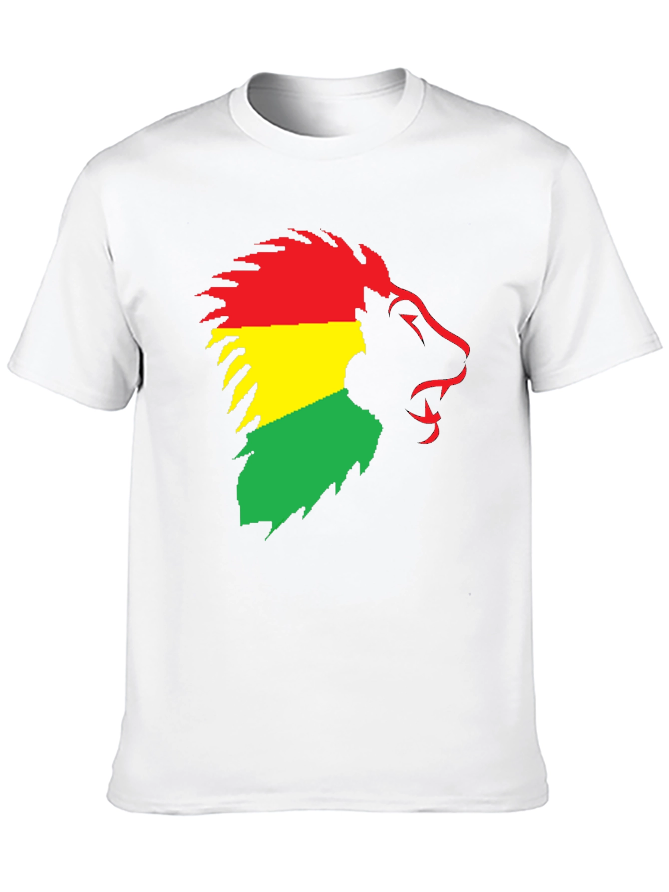 Rasta Lion Graphic Tee - Black Cotton T-Shirt