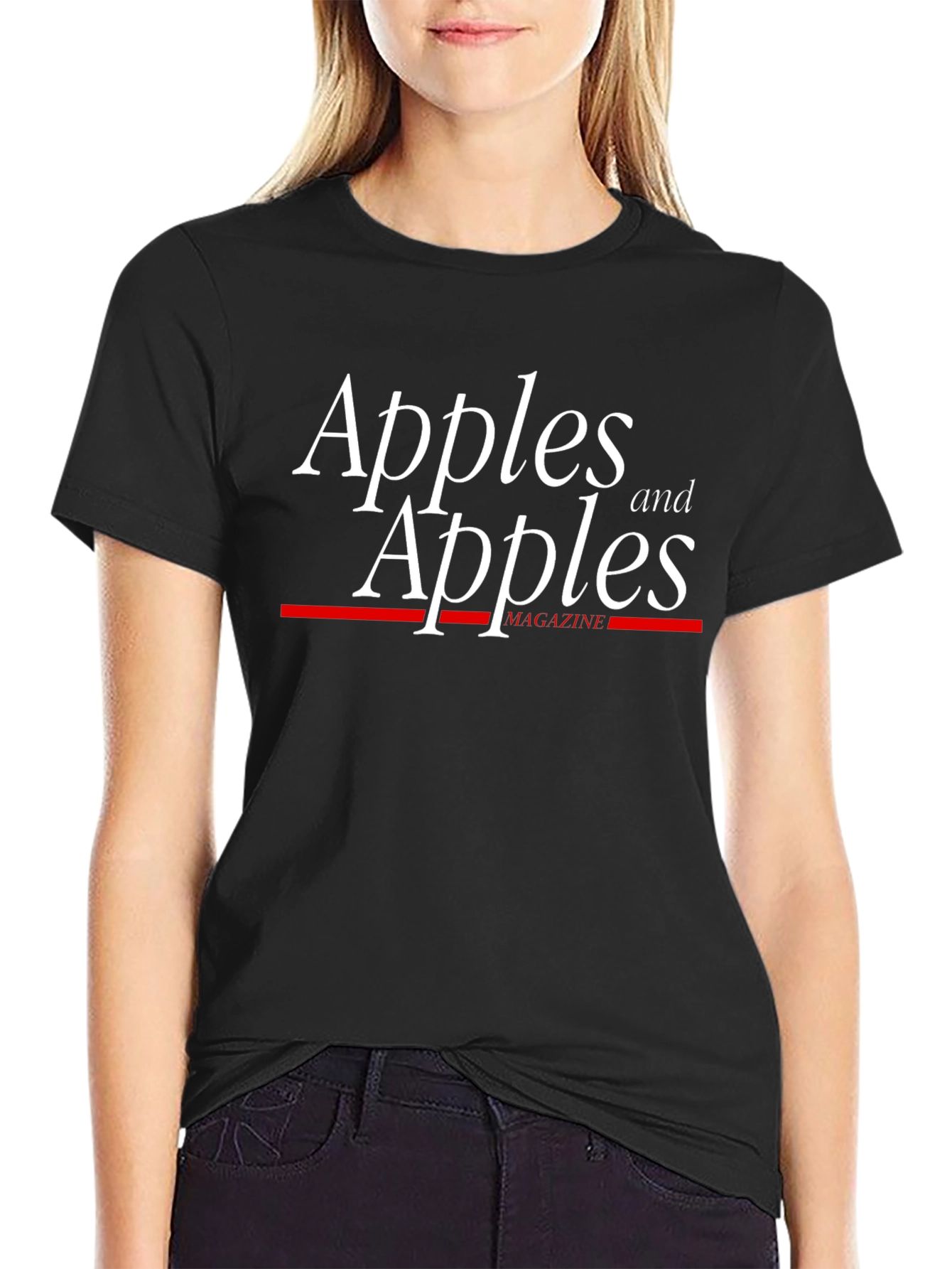 Apples and Apples Magazine Black T-Shirt