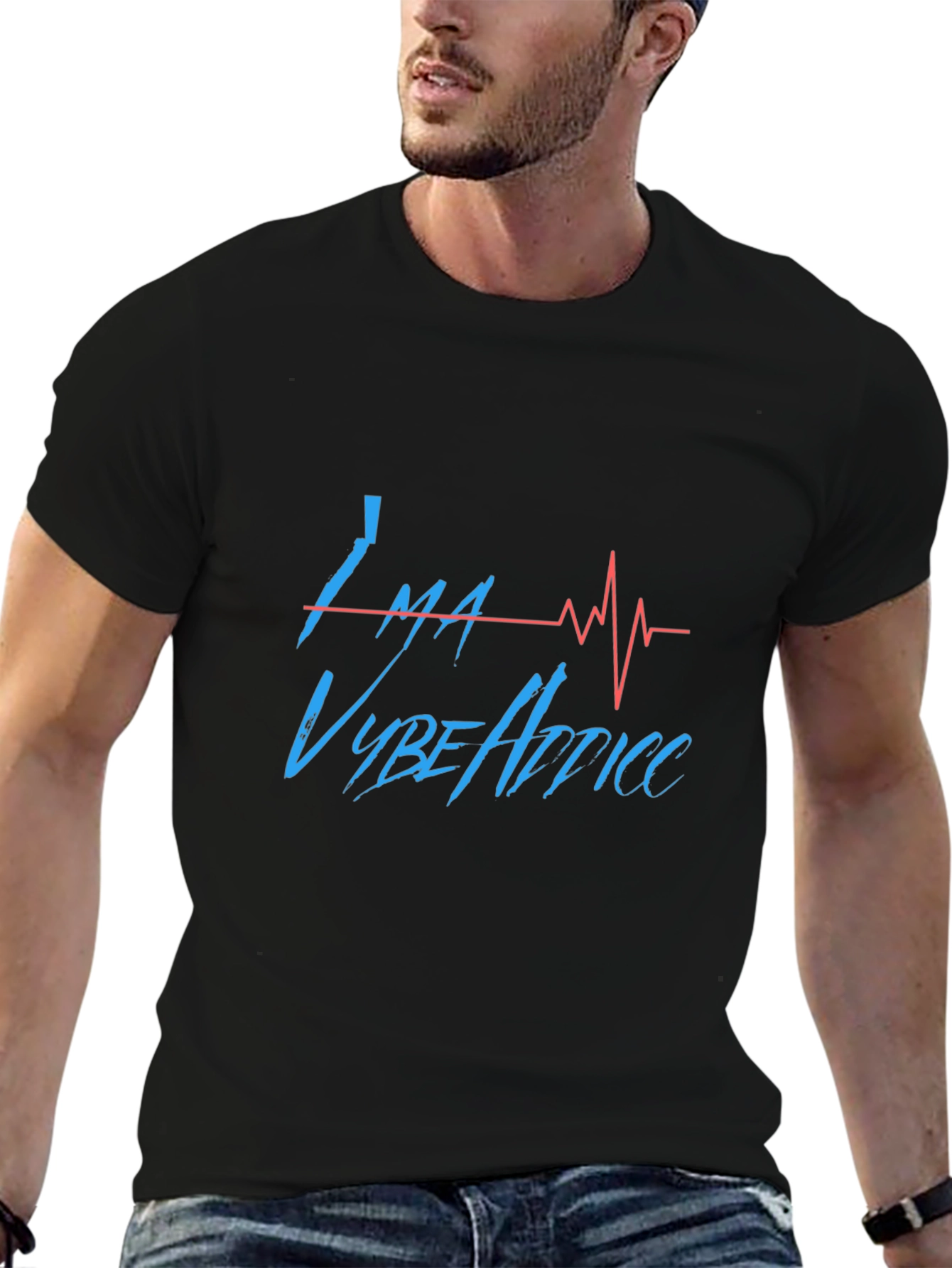 Ima Vybe Addicc Black T-Shirt
