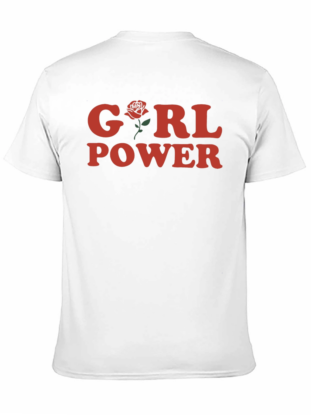 Girl Power Rose Graphic T-Shirt - Black