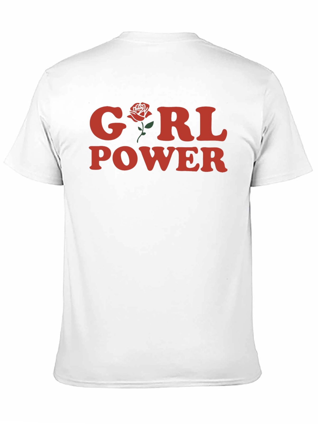 Girl Power Rose Graphic T-Shirt - Black