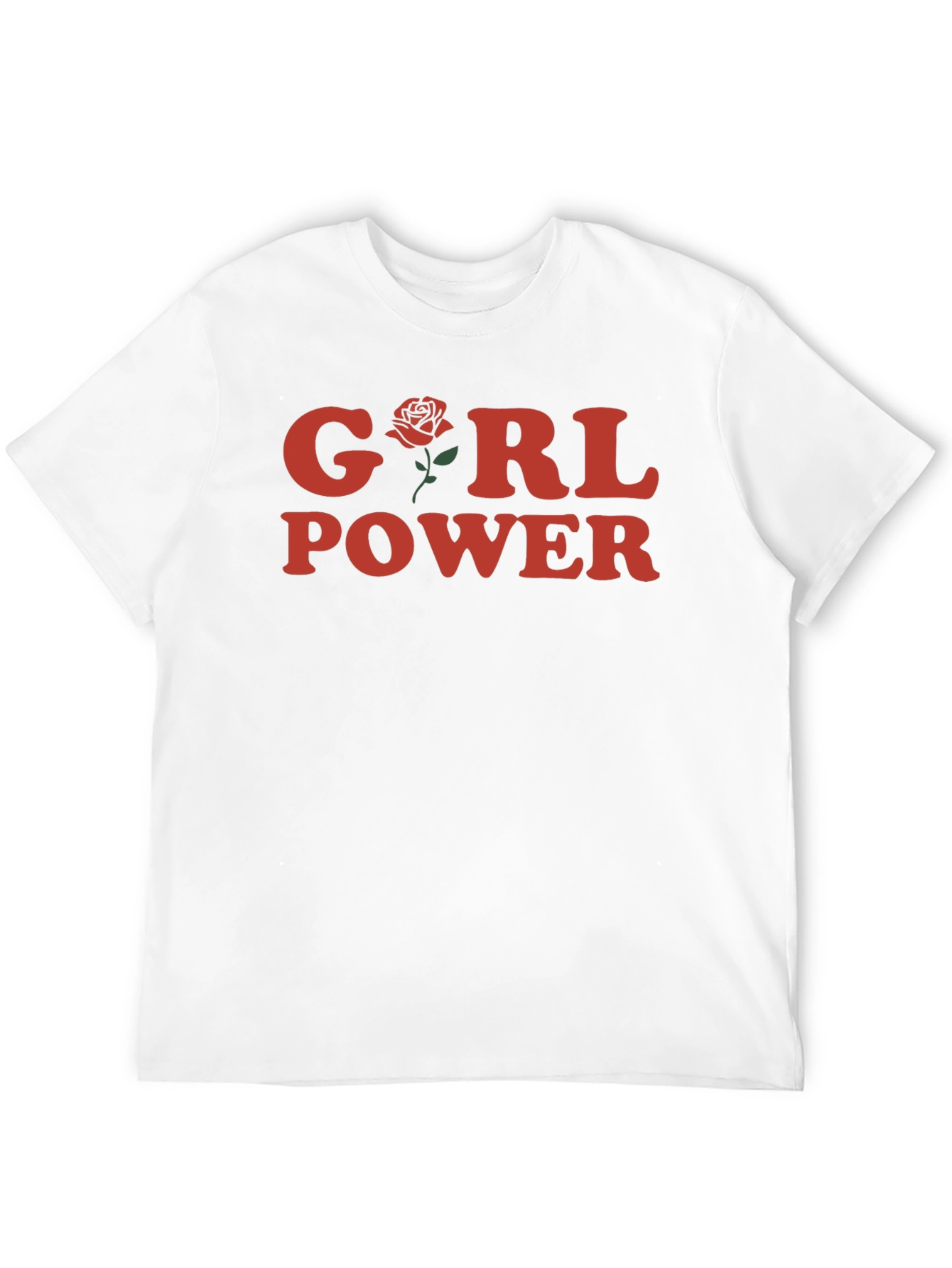 Girl Power Rose Graphic T-Shirt - Black
