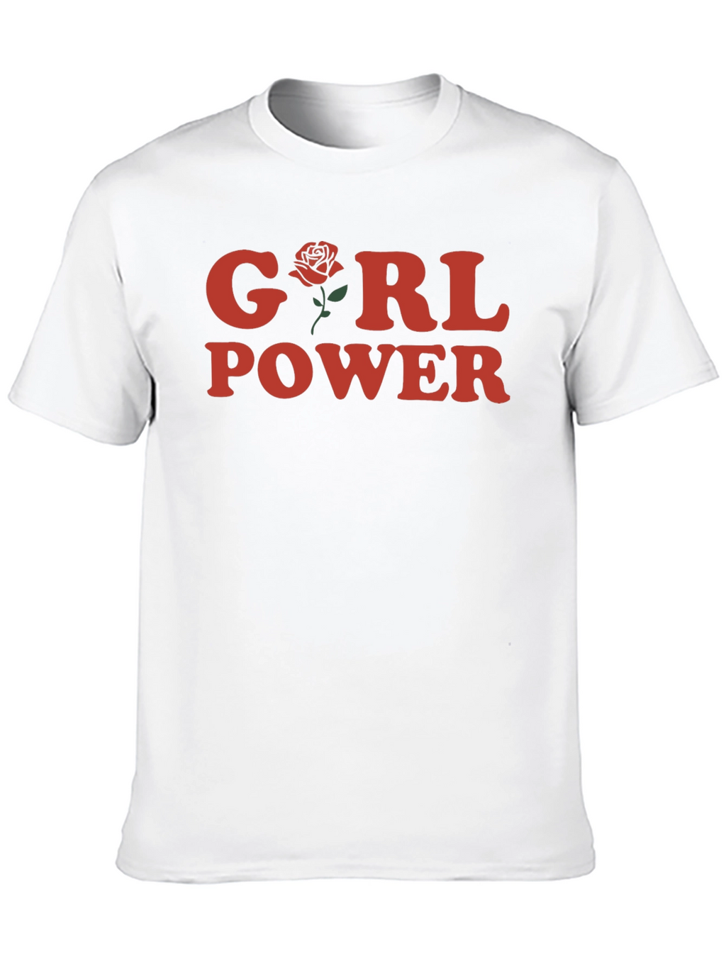 Girl Power Rose Graphic T-Shirt - Black