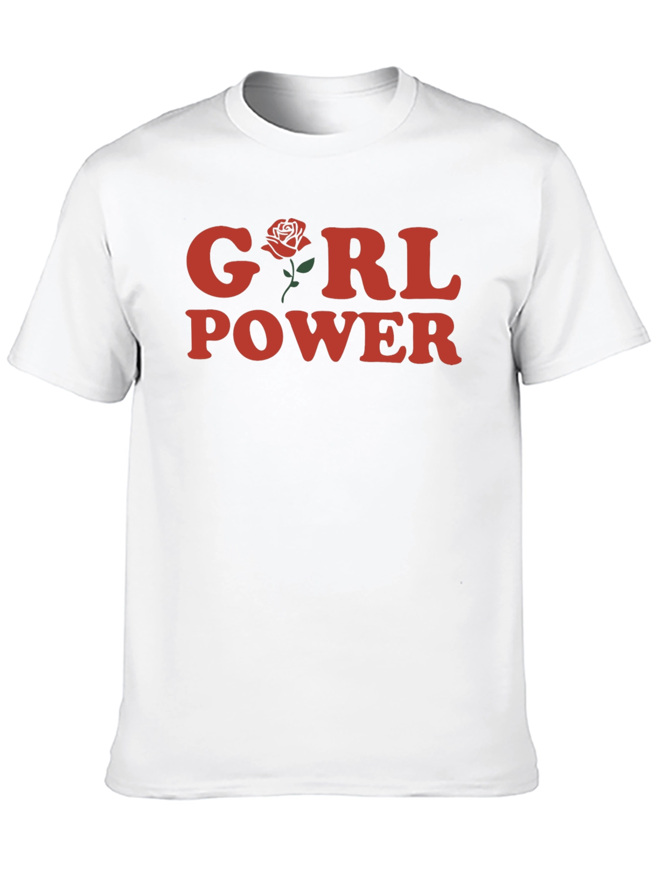 Girl Power Rose Graphic T-Shirt - Black