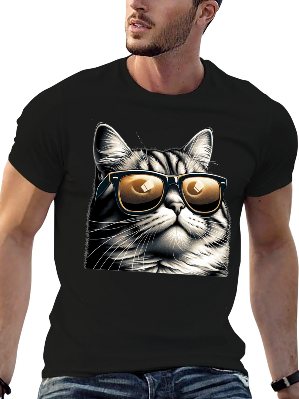Cool Cat Tee: Sunglasses Style