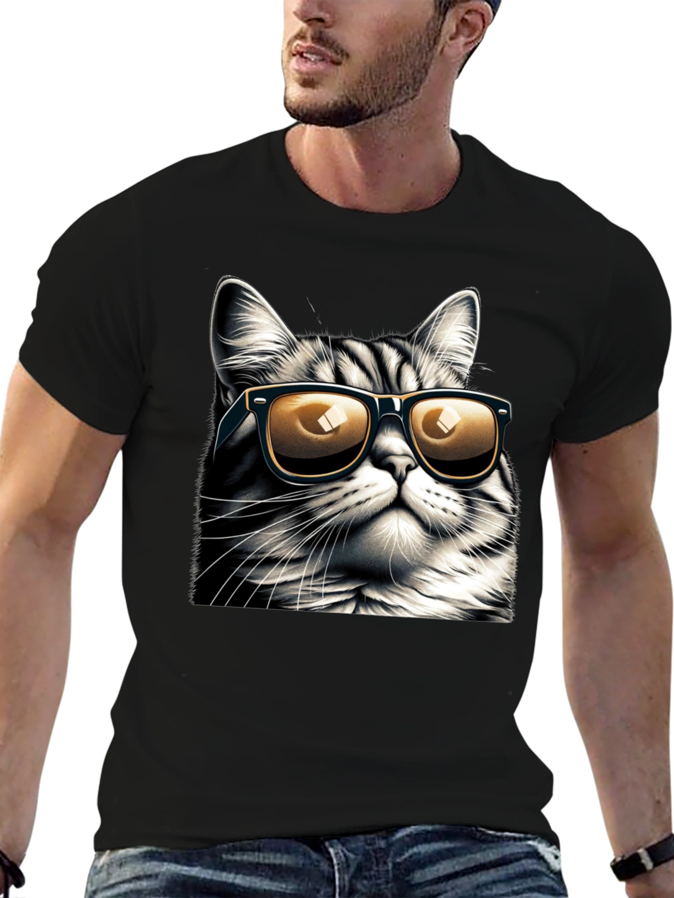 Cool Cat Tee: Sunglasses Style