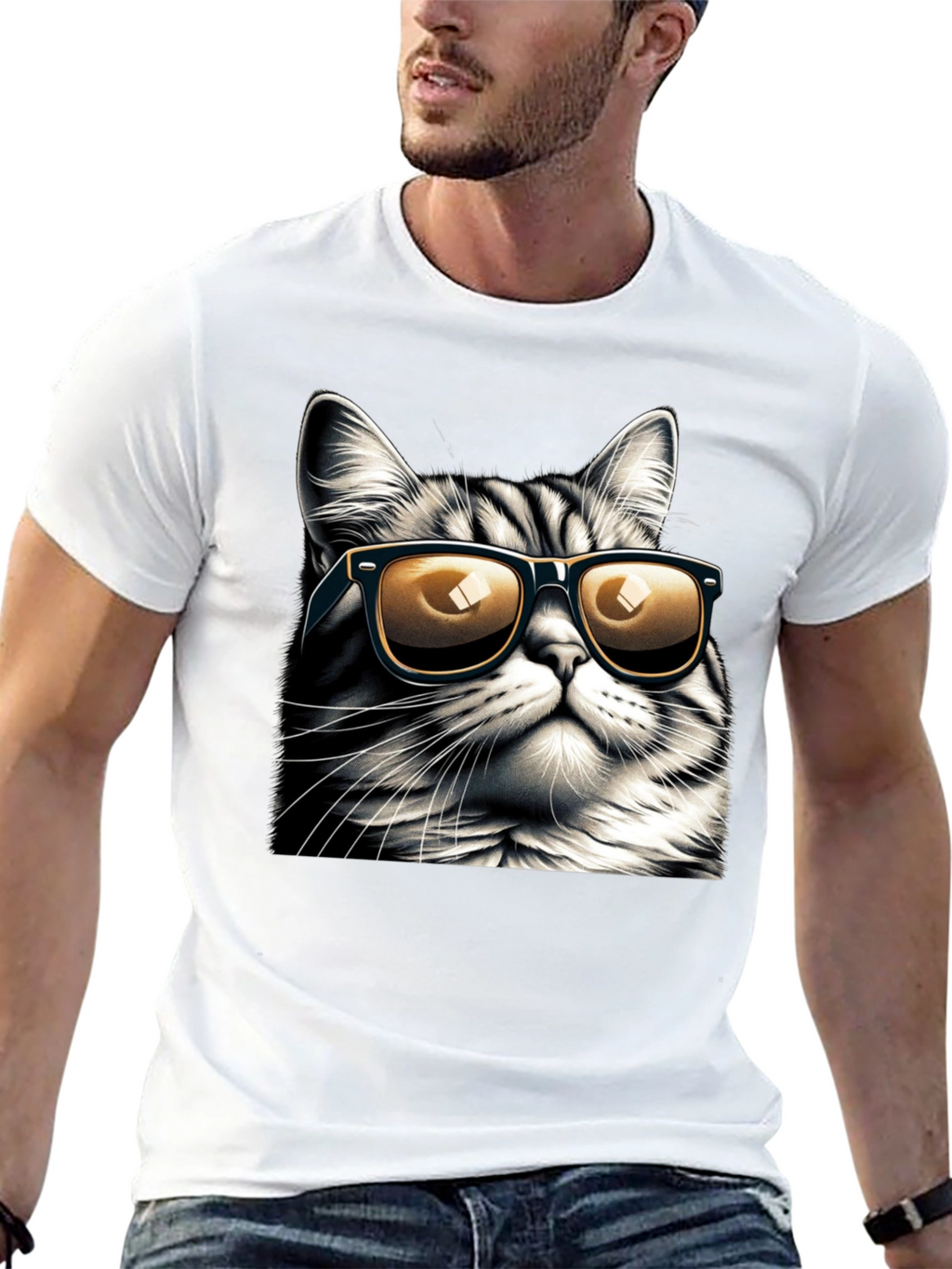 Cool Cat Tee: Sunglasses Style