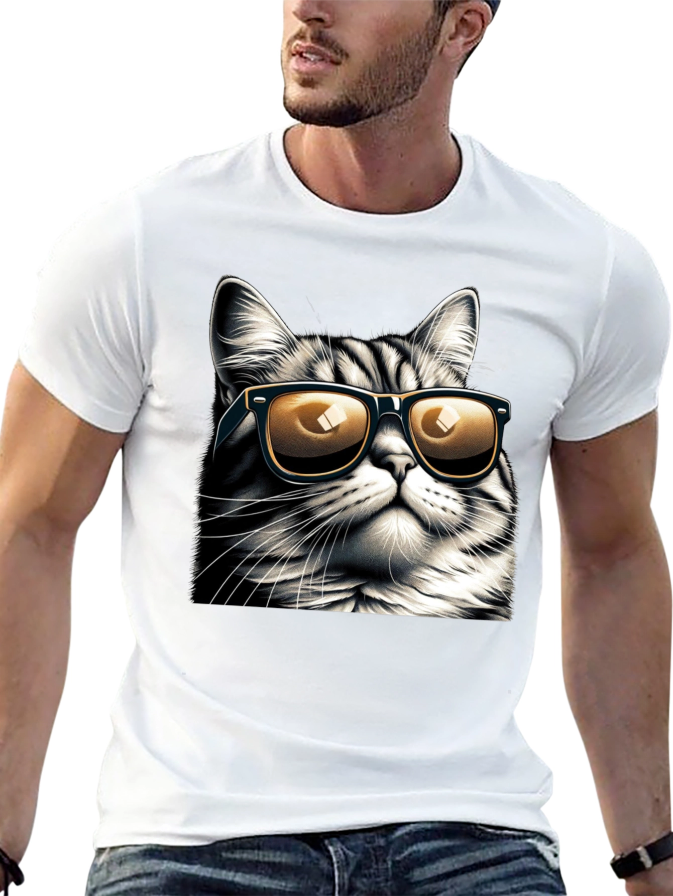 Cool Cat Tee: Sunglasses Style