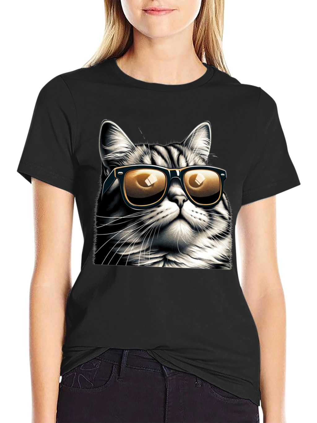 Cool Cat Tee: Sunglasses Style