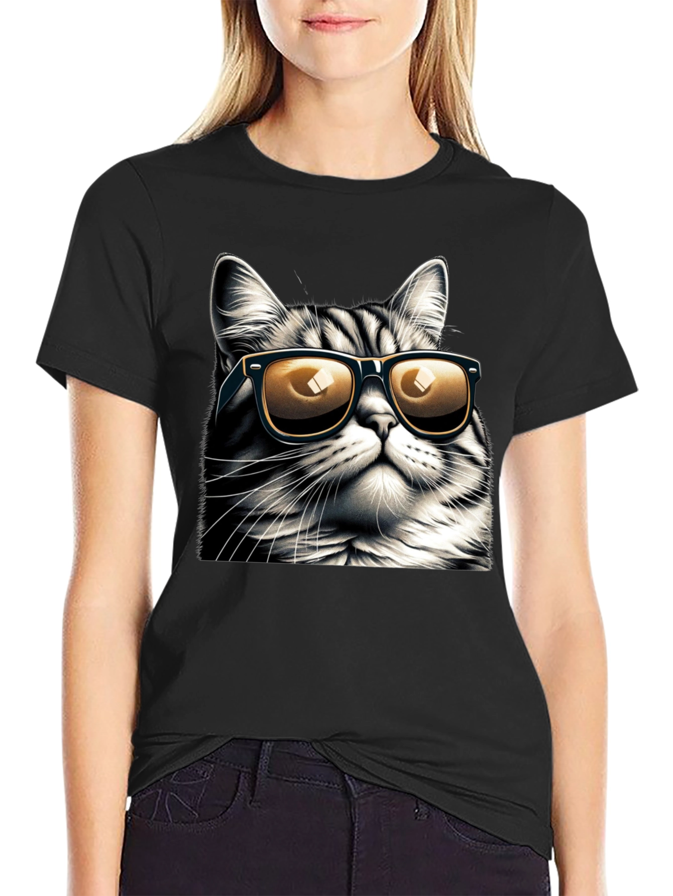 Cool Cat Tee: Sunglasses Style