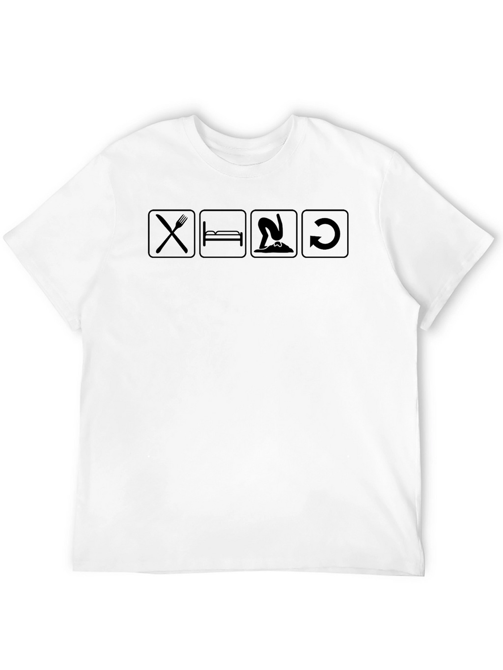 Eat Sleep Fish Repeat Black T-Shirt