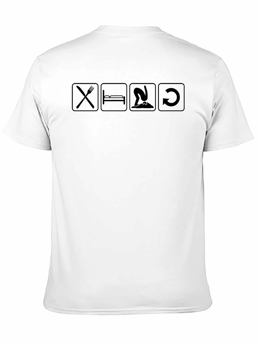 Eat Sleep Fish Repeat Black T-Shirt