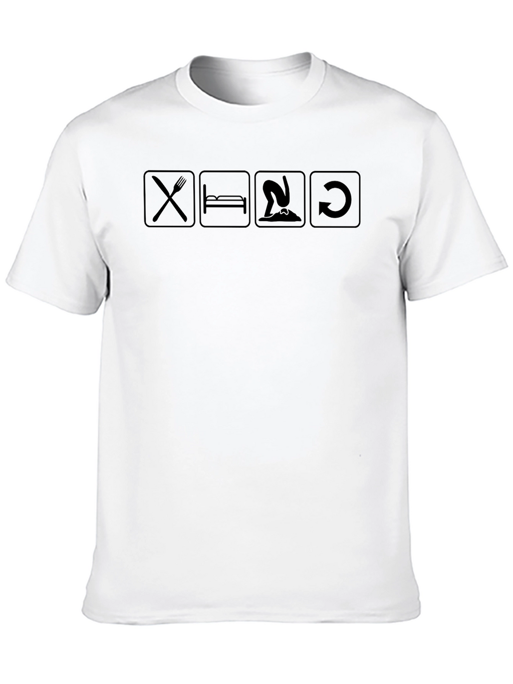 Eat Sleep Fish Repeat Black T-Shirt