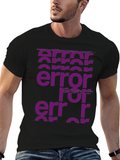 Error Graphic Print Tee - Trendy Glitch Style