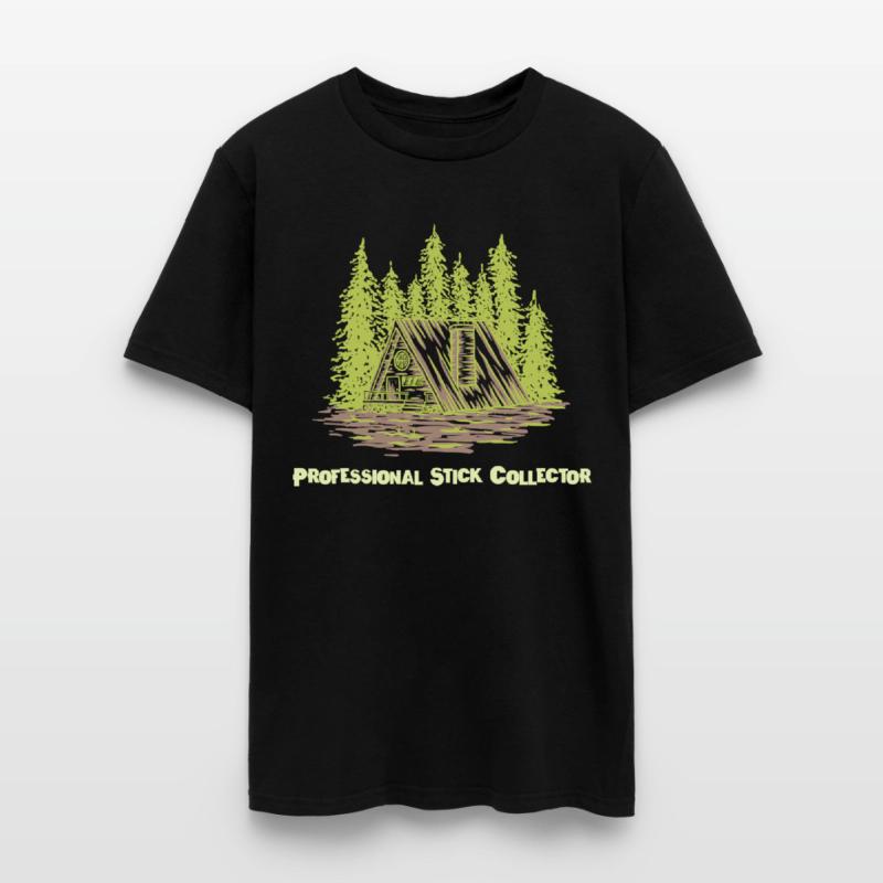 Professional Stick Collector Funny Forest Cabin