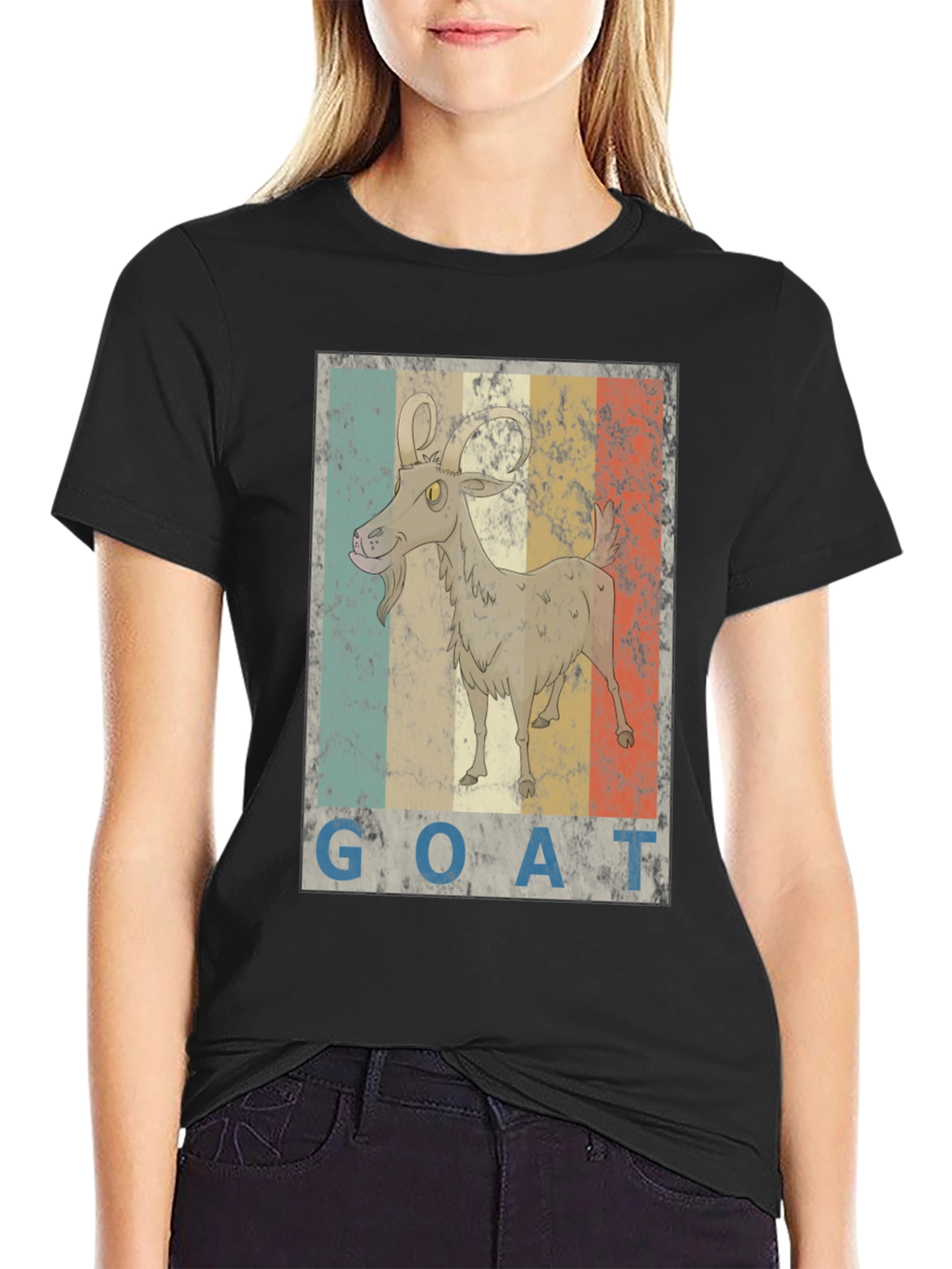 Retro Goat Graphic T-Shirt - Unisex Short Sleeve Tee
