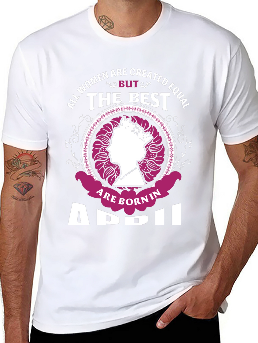 Born in April Womens Graphic Tee