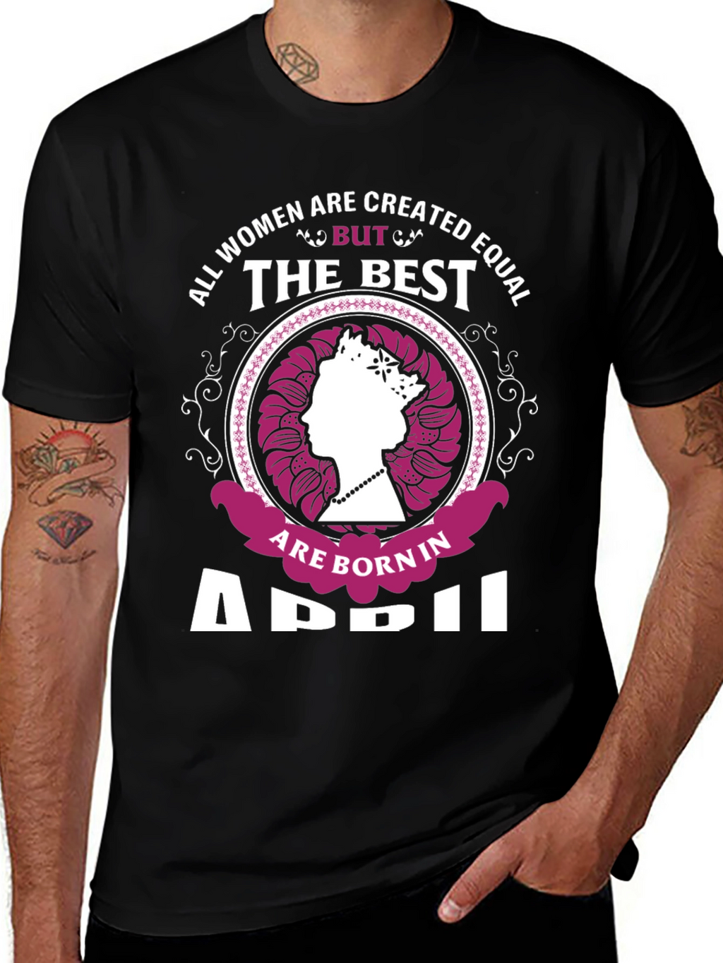 Born in April Womens Graphic Tee