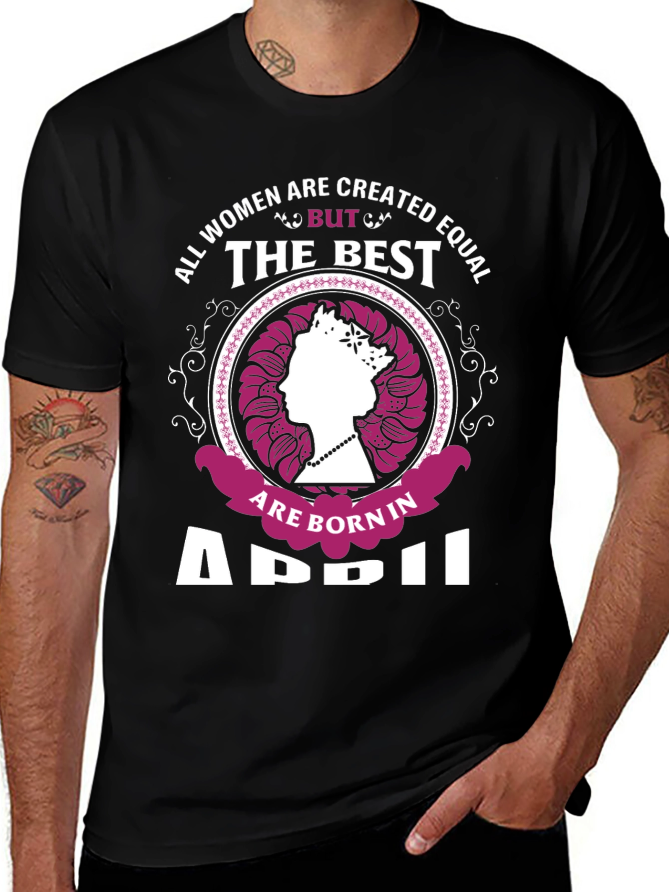 Born in April Womens Graphic Tee